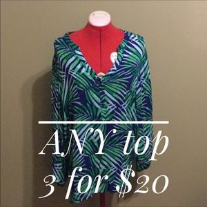Old Navy palm tree tunic sz XL